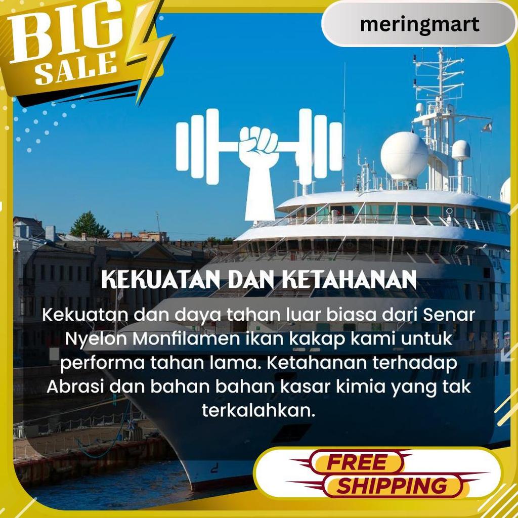 Senar Cap Ikan Kakap  Ukuran 1000 (70)  Per Roll /Tali Senar Pancing / Senar Layangan Meledak