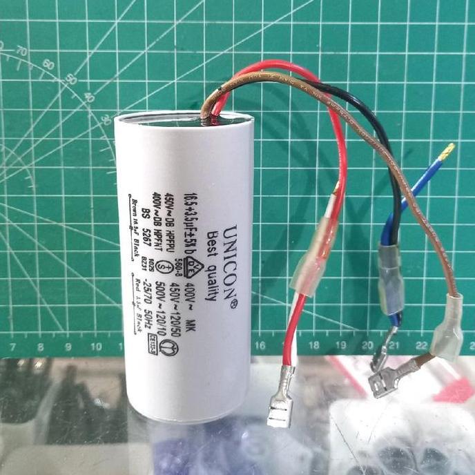 Kapasitor / Capasitor Double (16.5+13.5uf - 450vac)