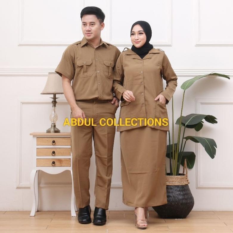 PREMIUM BAJU KHAKI / PDH /ASN SERAGAM PNS PDH DINAS PEMDA SERAGAM KEKI