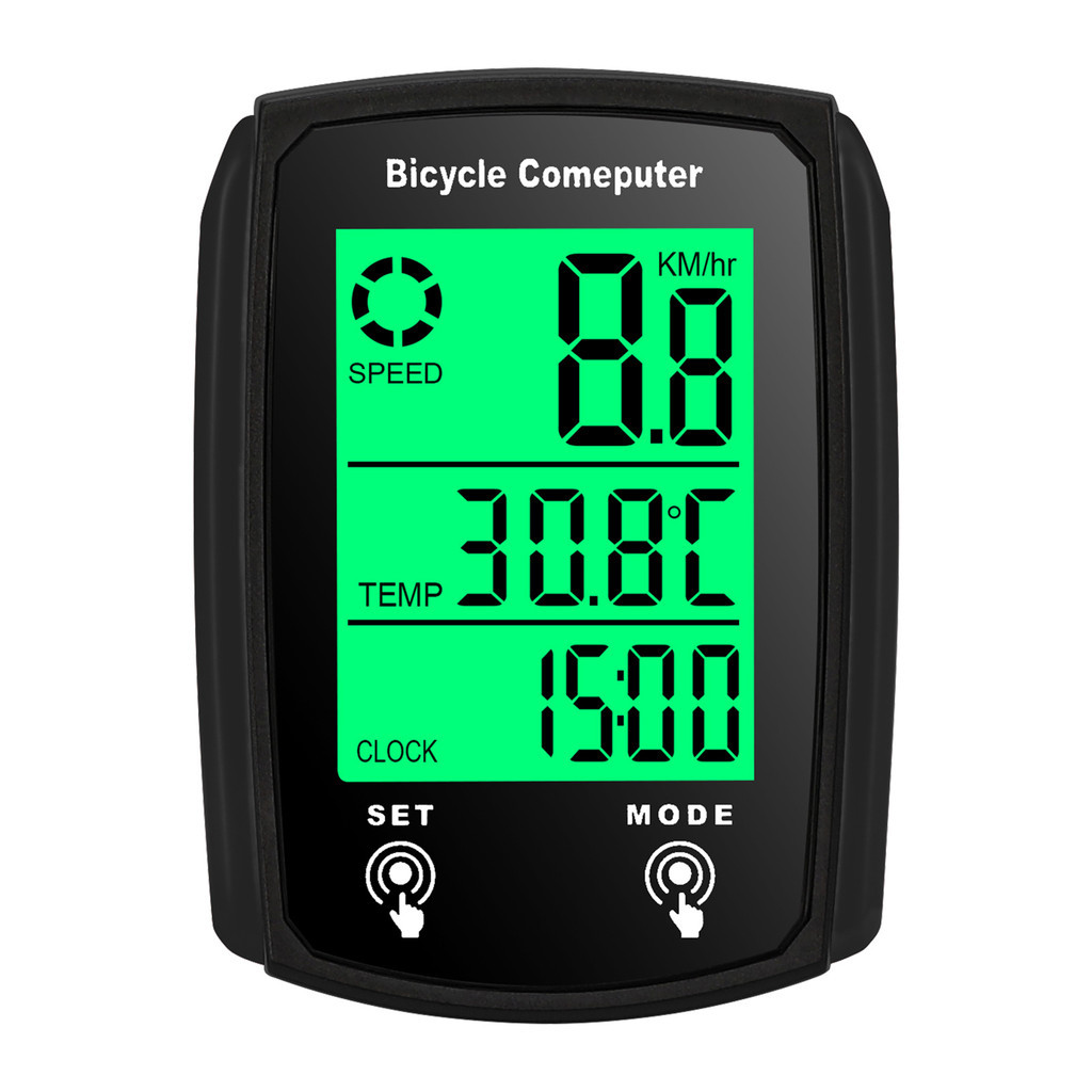 Wired Bike Computer 19 Functions Touch Bike Speedometer Odometer Waterproof Bicycle Computer with Ba