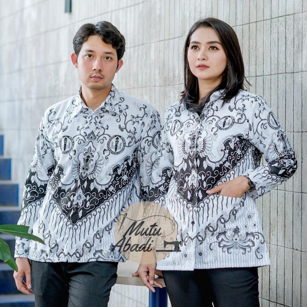 PREMIUM SERAGAM PGRI TERBARU PRIA WANITA FULL FURING BAJU PGRI PRIA TERBARU LAPIS FURING PGRI WANITA