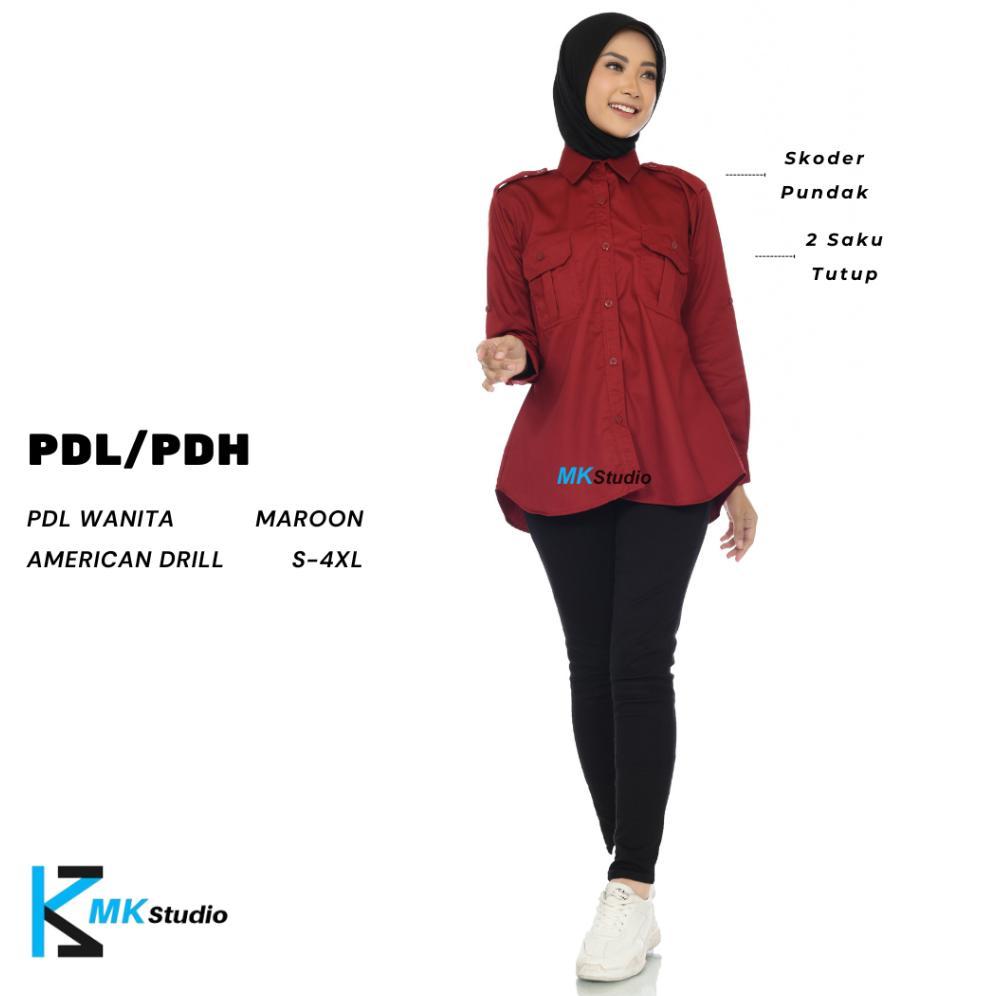 PREMIUM KEMEJA PDL WANITA/BAJU SERAGAM KANTOR FORMAL/BAJU KEMEJA FORMAL/KEMEJA PDL WANITA LENGAN PAN