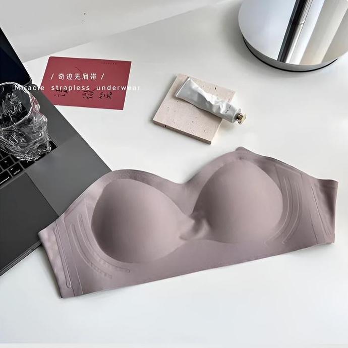 HASAKKI-Kemben Bra Strapless Anti Geser | Bh Wanita Seamless Nyaman Busa Tipis Tanpa Kawat Tali Tran