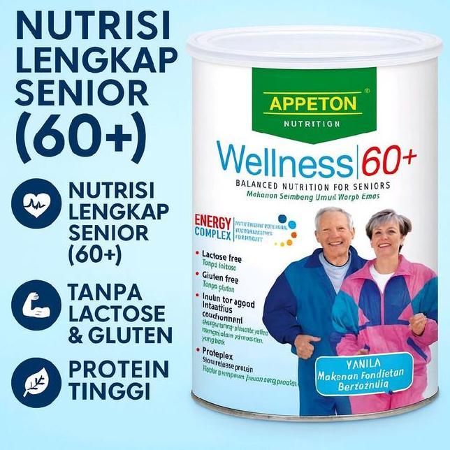 Malaysia Susu Lansia Orangtua Appeton 60 400 Gram 900 Gr Rasa Vanila Wellness Diabetic Lactogrow