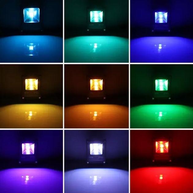 Bestone- Lampu Sorot Led RGB 10w 10 watt MURNI EMICO Lapangan Remote