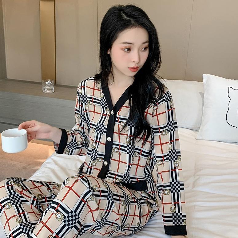 Disc Mpp Makmur Pusat Piyama P457 - M10/Mx10 - Piyama Wanita Dewasa Model Kancing Depan Mewah Lengan