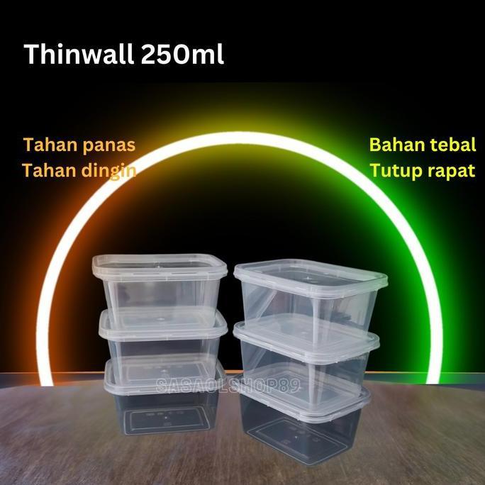 Starsix- Dm Thinwall Kotak Persegi Panjang 250Ml
