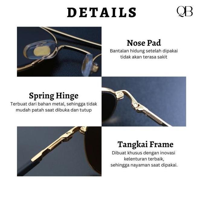 Terpopuler- Free Dompet&Lap-6103Kacamata Hitam Original Fashion Pria, Lensa Kaca Asli Kacamata Cocok