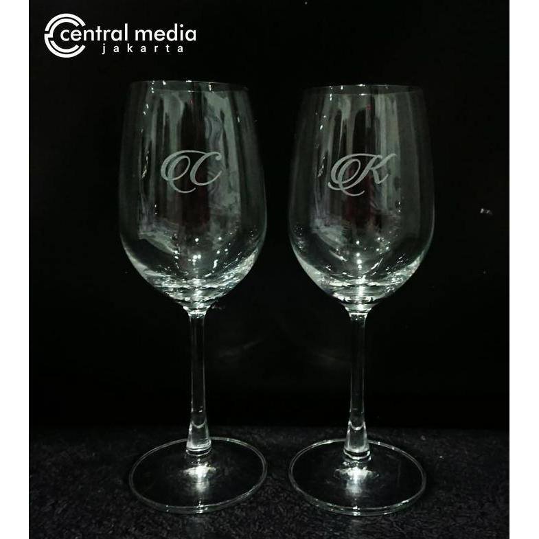 Gelas Wine Grafir Custom Type BORDEAUX Engraved Wine Glass GOSEND ONLY