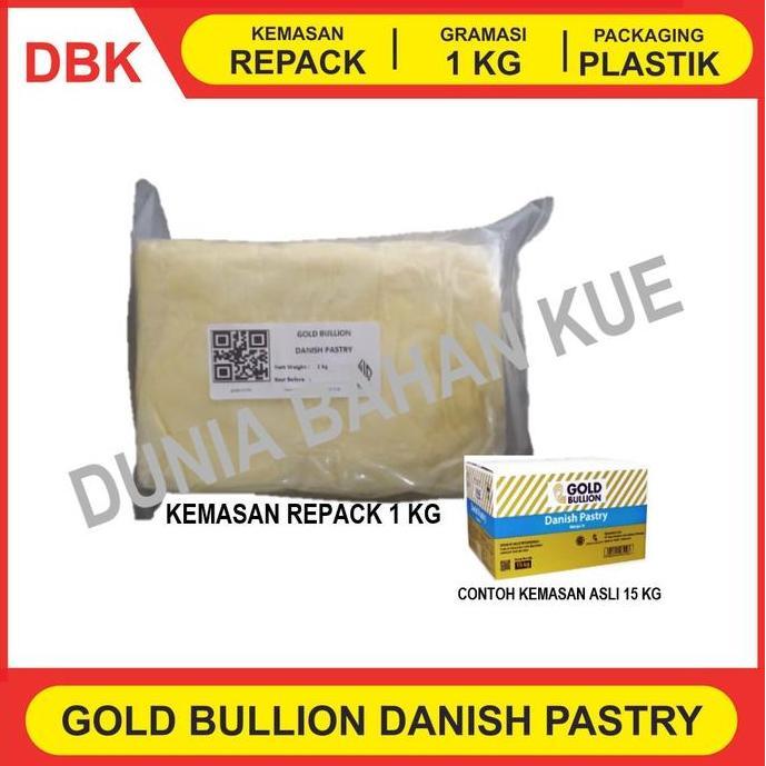 Alami- Korsvet Gold Bullion Danish Pastry Untuk Croissant Repack 1 Kg