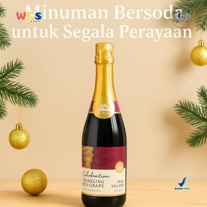 Rims_Daps - Star Village Sparkling Red Grape 750Ml Minuman Anggur Merah Non Alkohol Untuk Momen Spes