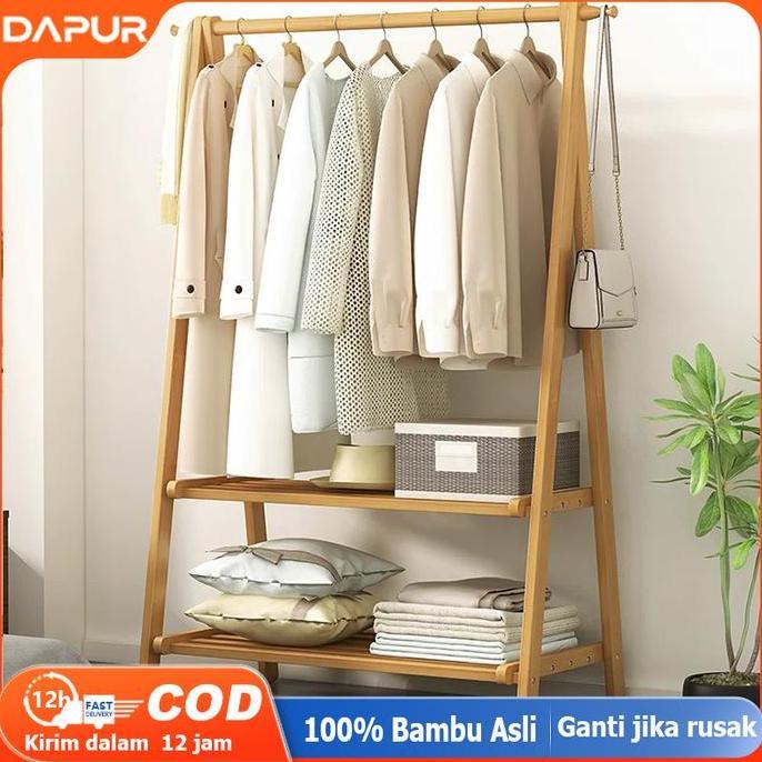 [DH]Stand Hanger Lipat Rak Baju Rak Pakaian Stand Hanger Triangle Gantungan Baju Estetik Stand Hange
