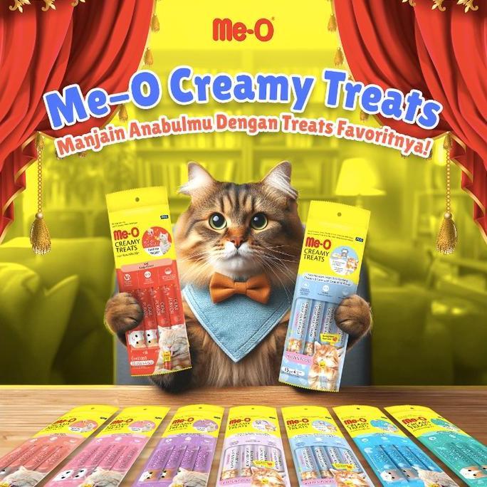 Fishman- Me-O / Meo Creamy Treats Salmon Snack / Cemilan Kucing