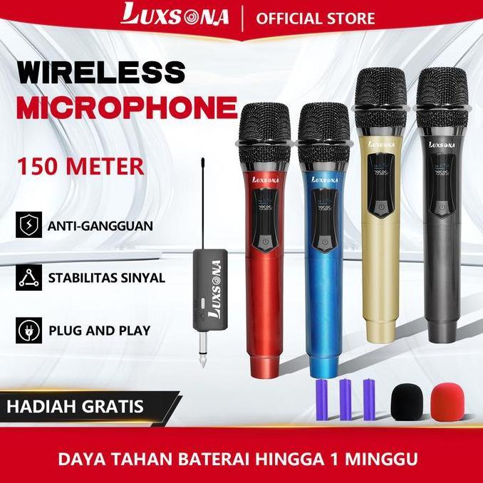 Luxsona Mikrofon Nirkabel/Mikrofon Karaoke Ganda/Mikrofon Karaoke Profesional Asli /Mikrofon Karaoke