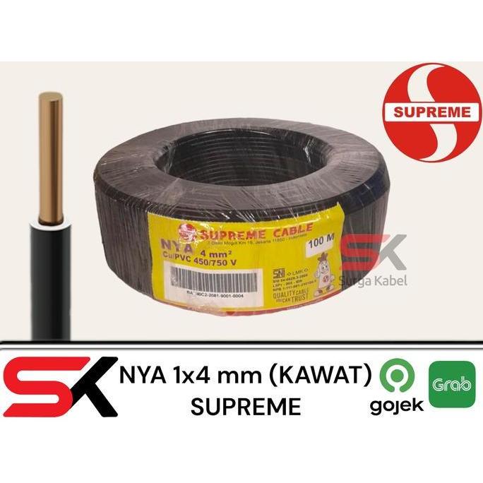 Promo NYA 1x4mm SUPREME/ KABEL GROUNDING 1 x 4 mm/ KABEL NYA/ TUNGGAL 4mm Diskon