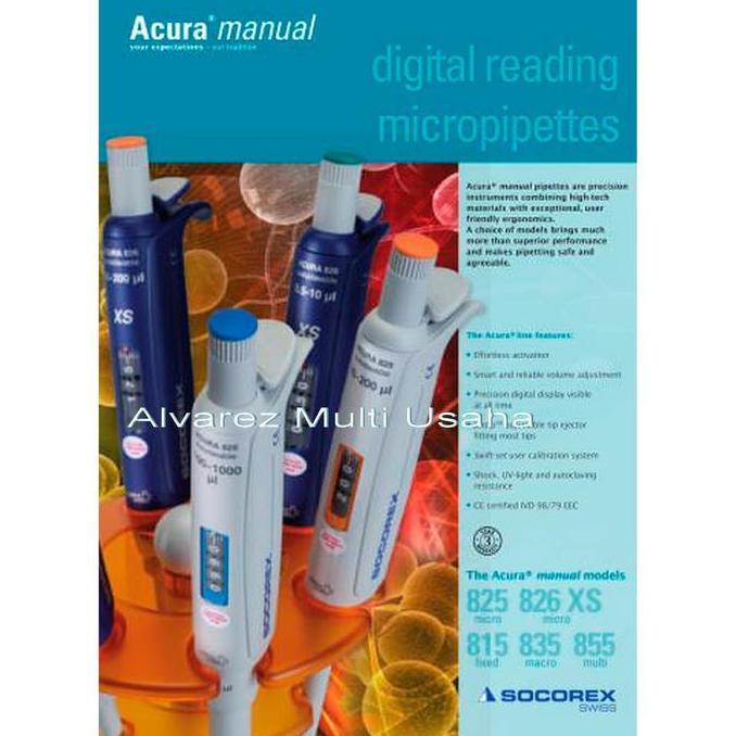 Baru Socorex Micropipet Fixed Volume Tipe 1 Ul Acura Manual 815