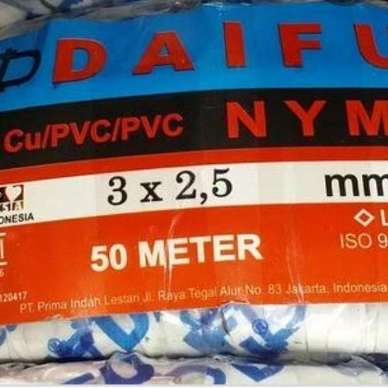 BEBAS ONGKIR - Kabel Listrik Nym Daifu 3x2.5 50m SNI