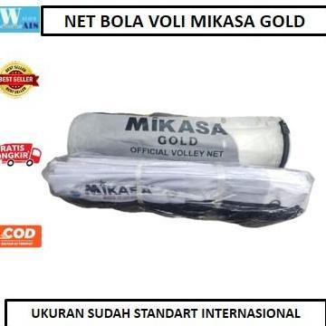 Net Bola Voli Mikasa Gold Jaring Volleyball Rajut Sudah Standart Internasional Ball Outdoor bola  vo