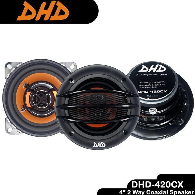 NEW [2pcs] Speaker Mobil Audio 4 inch 2 Way Coaxial Speaker DHD-420CX