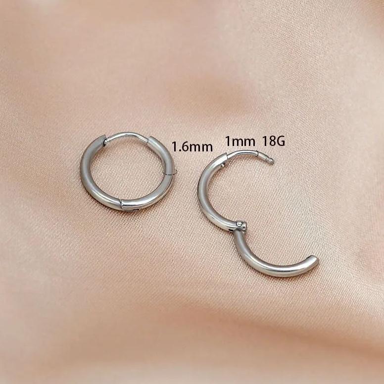 HOT` SEPASANG 2 PCS ANTING HIP HOP-ANTING BAYI-ANTING HOOP-HOOP EARING-ANTING LINGKARAN-ANTING PUNK 