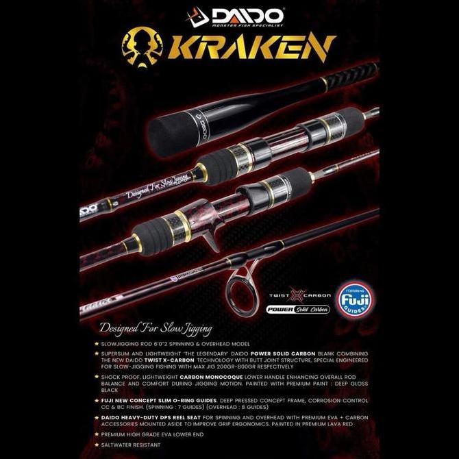 TERBARU - DAIDO KRAKEN SLOW JIGGING ROD JORAN PANCING JIGGING DAIDO KRAKEN PANJANG 180 CM