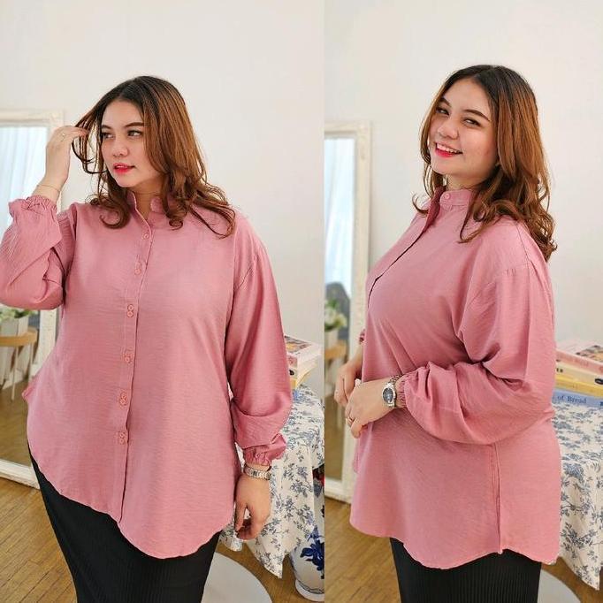 Topyoux- Kemeja Jumbo Ld 130 Ld 140 Cm ( Humaira Blouse )