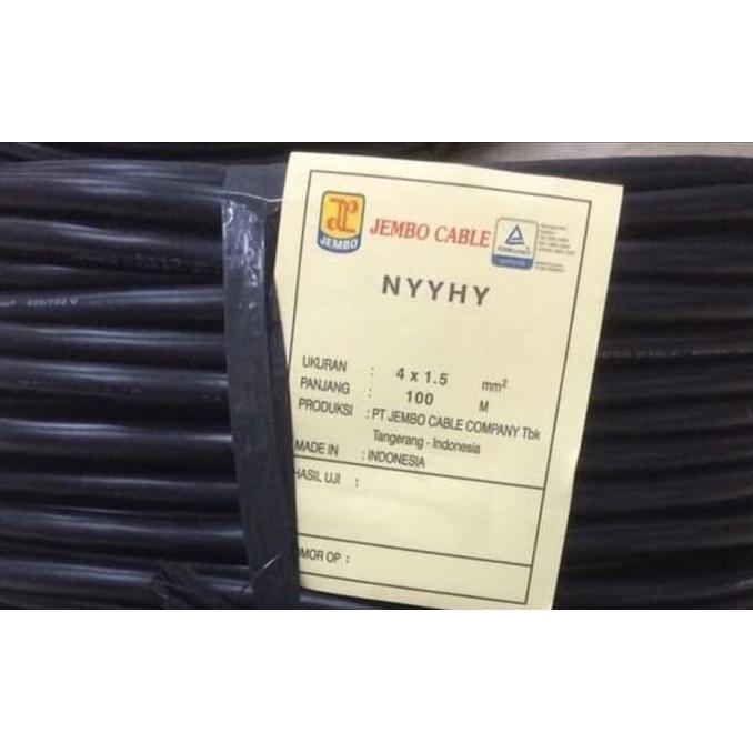 Promo KABEL JEMBO NYYHY 4x1,5 4x1.5 4 x 1,5 4 x 1.5 JEMBO 100M 100METER Diskon