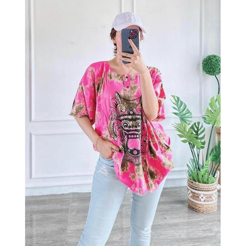 Topyoux- Paket 3Pcs Baju Barong Bali Jumbo M L Xl Xxl Kaos Barongan Dewasa Pria Wanita Laki Laki Per