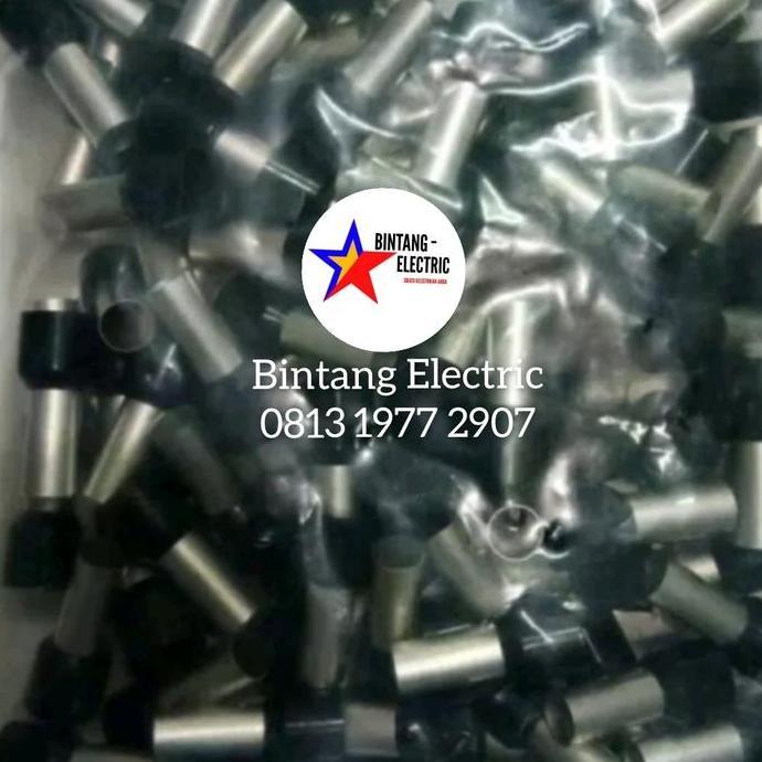 Promo Skun Kabel Ferrules / Scun Botol Ukuran 25 mm Warna Hitam Diskon