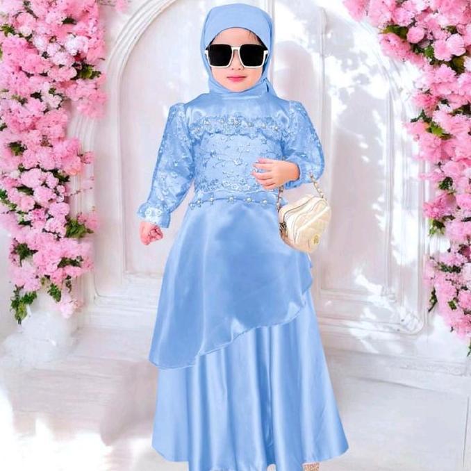 Colkid- Maxi Derina Kid & Mom/Bisa Couple/Baju Gamis Anak/Gamis Dewasa/Gamis Model Terbaru/Gamis Pes