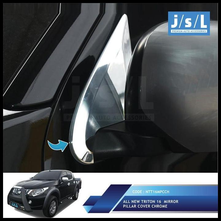 TERMURAH ALL NEW TRITON MIRROR PILLAR COVER CHROME/AKSESORIS TRITON 