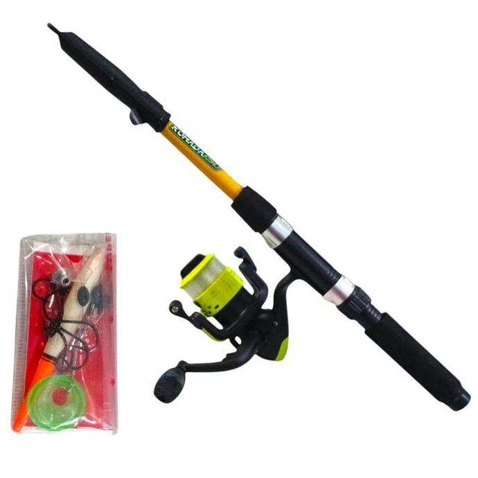 Codbisa- Set Alat Pancing Joran 1,5 M Termurah Dengan Reel Toro 6 Bearings Paket Lengkap Harga Grosi