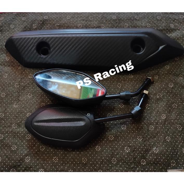 Harga Miring Paket Spion Beat + Tutup Knalpot Beat Fi 2013 - 2015 - Cover Knalpot Beat Fi