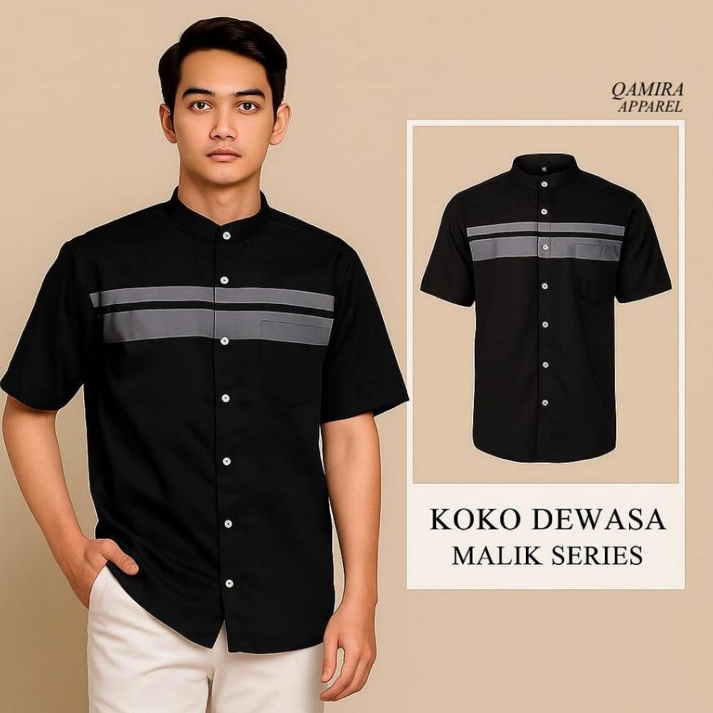 LIMITED EDITION  QAMIRA -  Baju Koko Kemeja Lengan Pendek Pria Dewasa LIMITED EDITION 