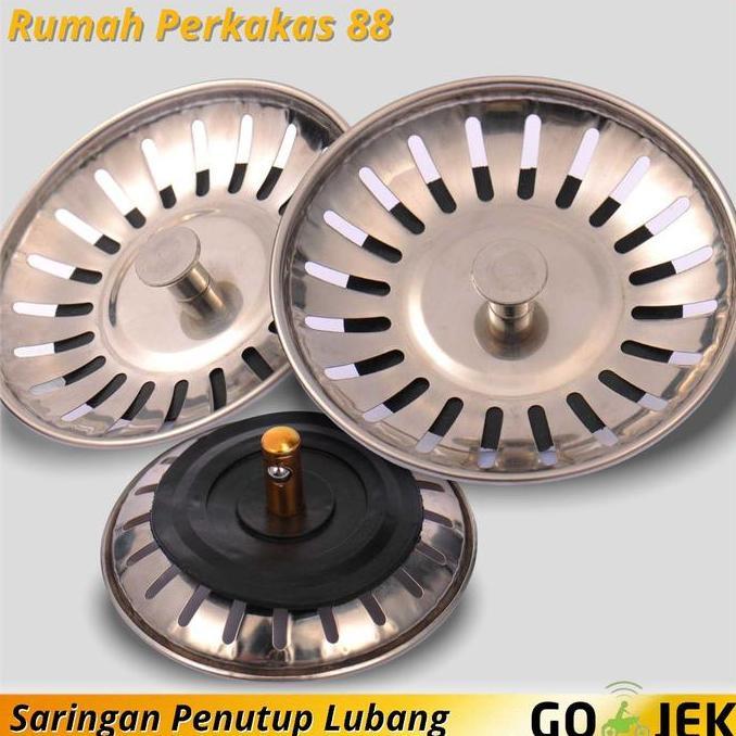 CARMANELO Saringan 7.8 x 3.1 cm Penutup Lubang Wastafel Bak Cuci Piring Filter