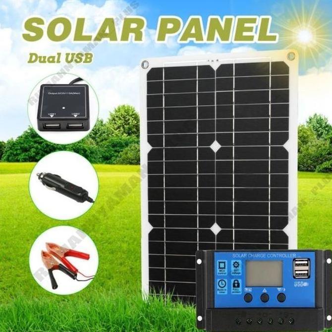 CARMANELO 60W-100W Panel Surya Solar Panel + Aki sprayer elektrik 12V12Ah Mono Panel Kristal Mono Pa