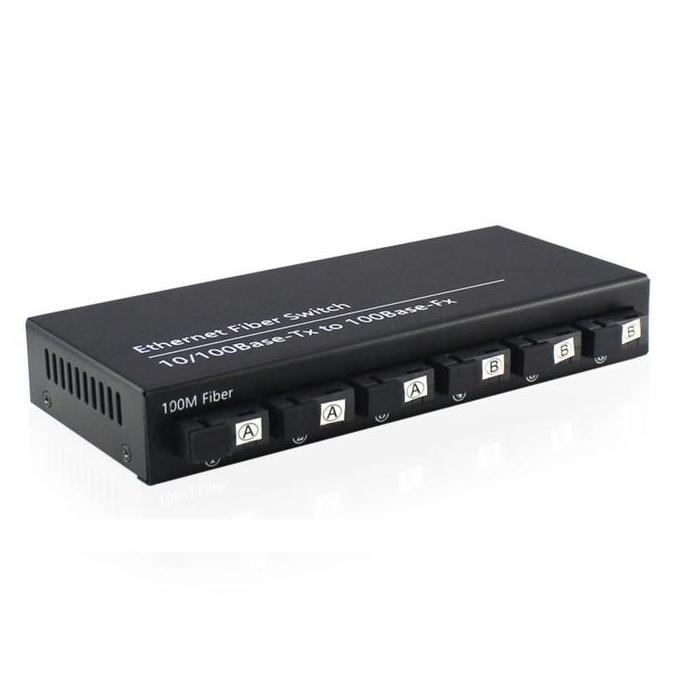 CARMANELO Media Converter 6F2E 6 Port FO 2 Port LAN Support Poe 6 FO 2 Lan Fiber Switch Optic 6 SC 2