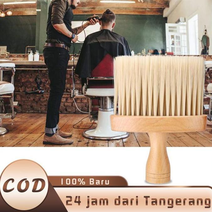 SENEZA Sikat Rambut Kayu Sikat Barber Pembersih Rambut Kuas Barbershop
