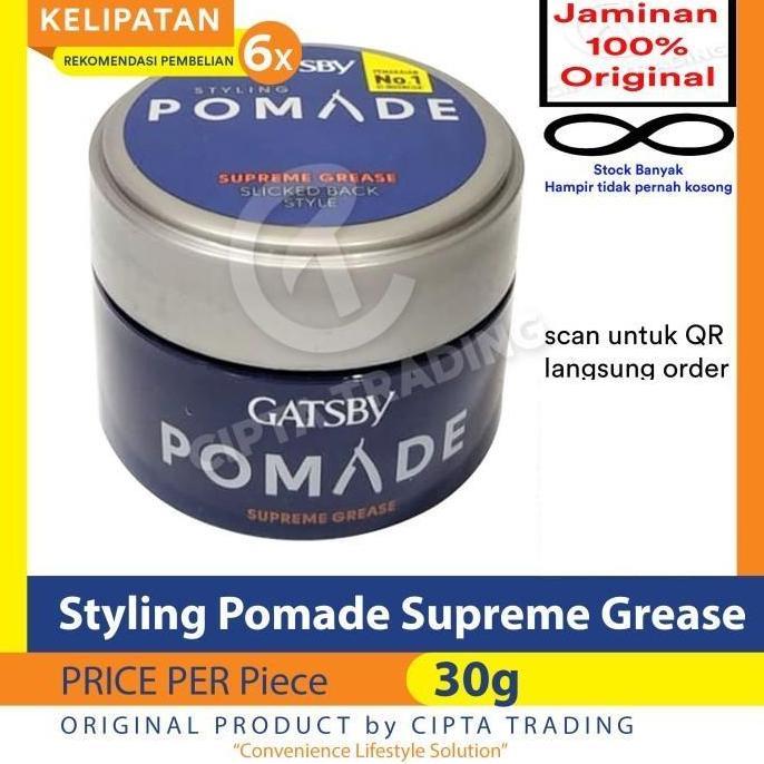 Gogogo- Pomade - Gatsby - Slicked Back Style Styling Pomade Supreme Grease 30G