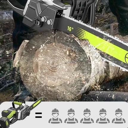 Ironday- Zper Cordless Chainsaw Gergaji Mesin Lithium Gergaji Rantai Elektrik Portable Genggam Lithi
