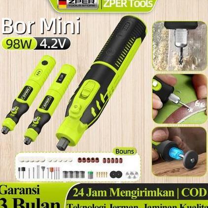 Ironday- Zper Bor Mini Drill Grinder Mini Grinda Bor Listrik Penghalus-Alat Gerinda Zp007 Waterpass 
