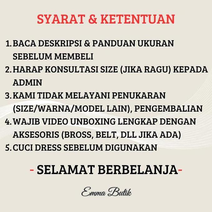 Promo Emma.Butik E00061 Midi Dress Wanita Polos Gaun Cotton Putih Sidi Casual Simple Button Cantik P