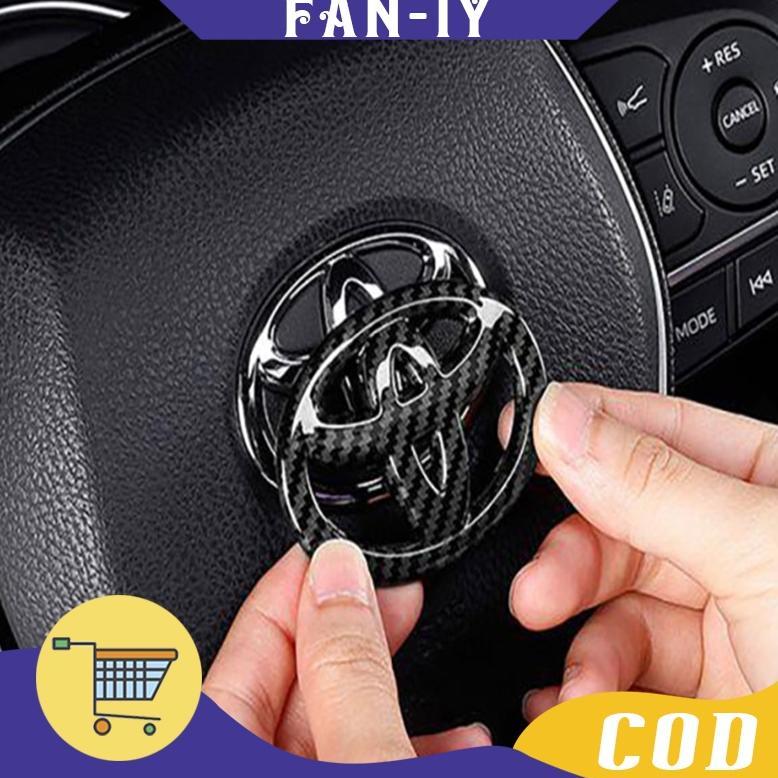 Logo Setir Mobil Avanza / Stiker Stir Mobil Serat Karbon Hitam Untuk Toyota