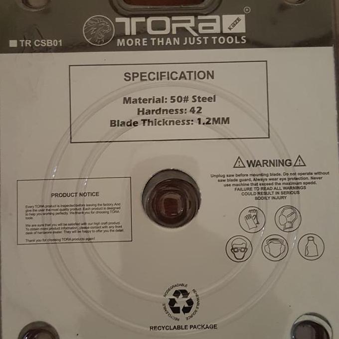 Ironday- Mata Gerinda Potong Kayu 4Inch Tora