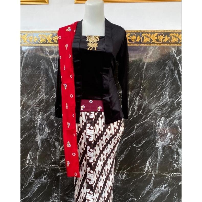 PREMIUM [ 1SET ] KEBAYA BELUDRU KUTUBARU DEWASA (KEBAYA+BAWAHAN+SELENDANG)
