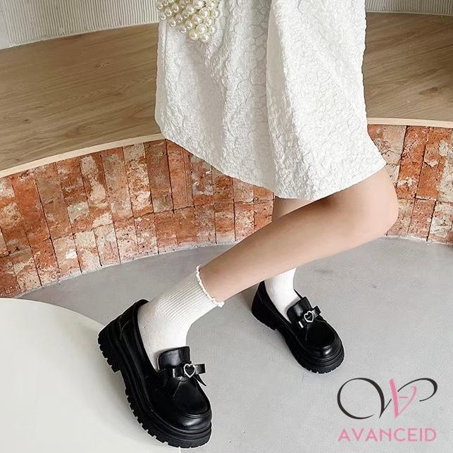 BEST DEALS AVANCEID 1909 Loafers Sepatu Sneakers Wanita Kerja Docmart Hitam