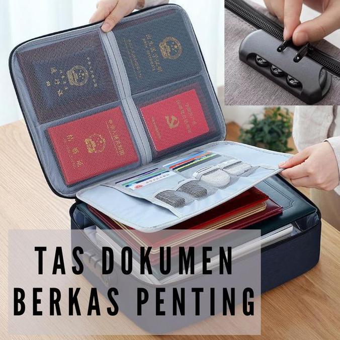 Tas Dokumen Koper Tempat Penyimpanan Sertifikat Berkas Storage Bag