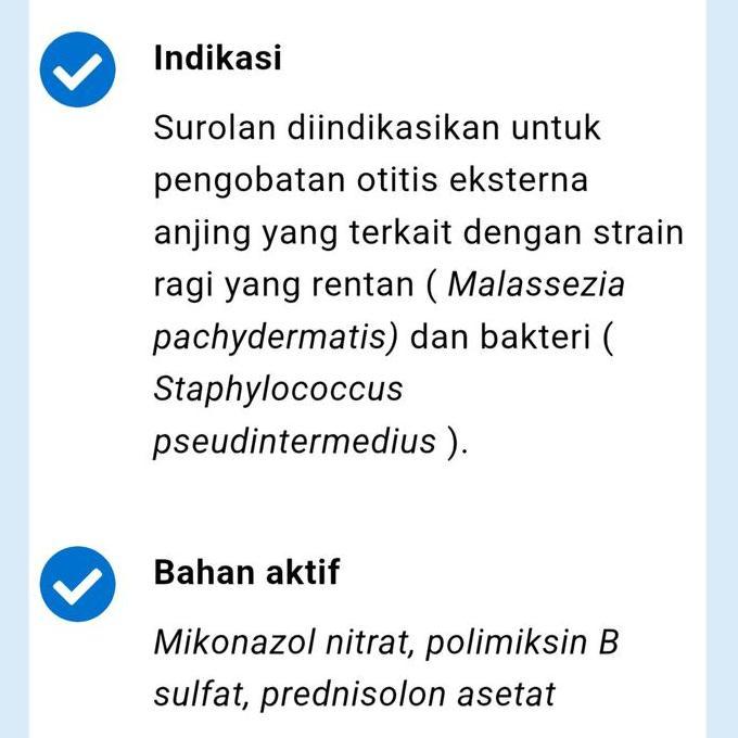 Surolan Ear Drops 15 ml Obat Tetes Telinga untuk Anjing dan Kucing [terbaik]