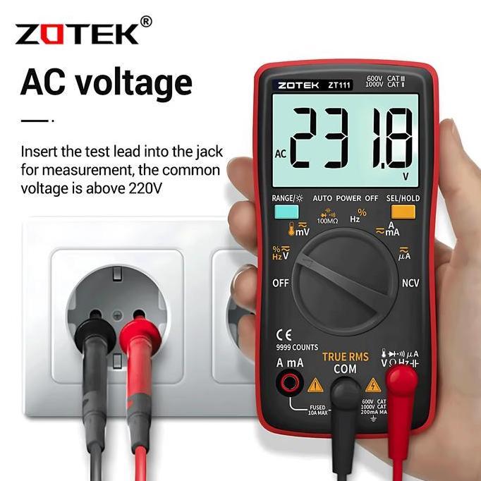 Irontime- Avometer Digital Zotek Zt111 - Multitester Digital Zt111 Original