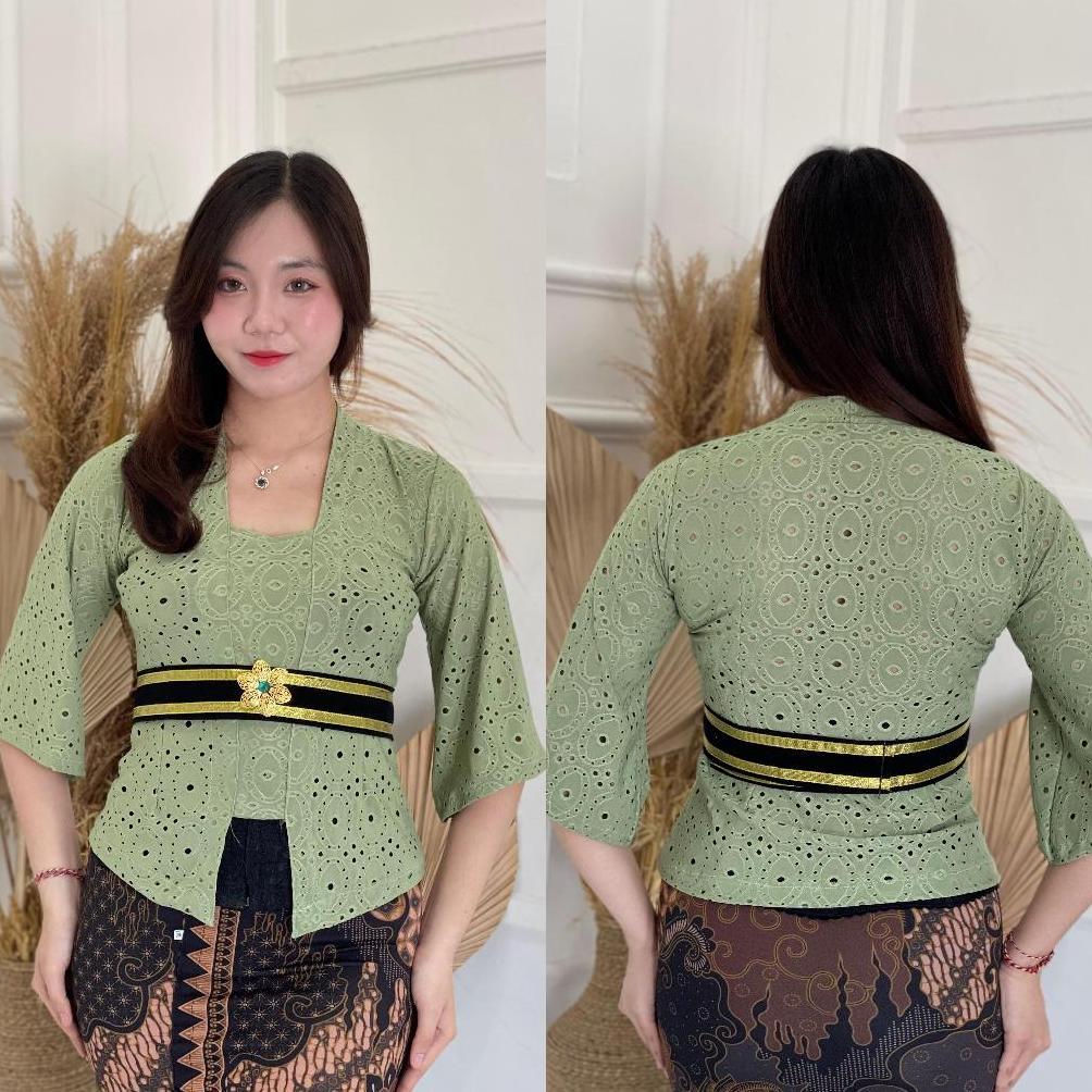 BIG PROMO KEBAYA SAJA/KEBAYAWULAN/KEBAYABALIMODERN/KEBAYA LENGAN LONCENG/ATASAN KEBAYA POLOS/REMAJA 